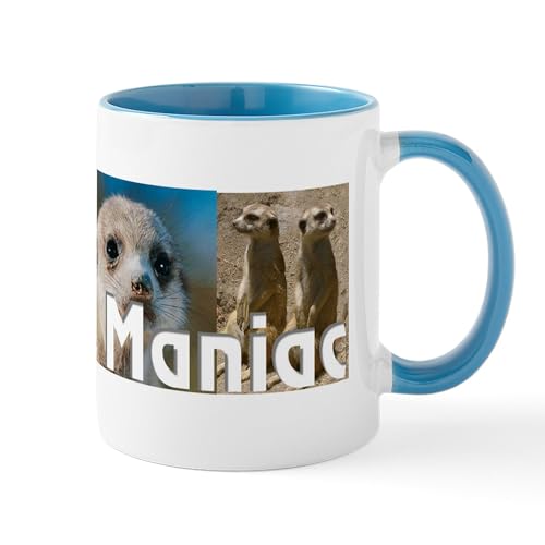 White/Blue Inside - Meerkat Mania Collage Mug