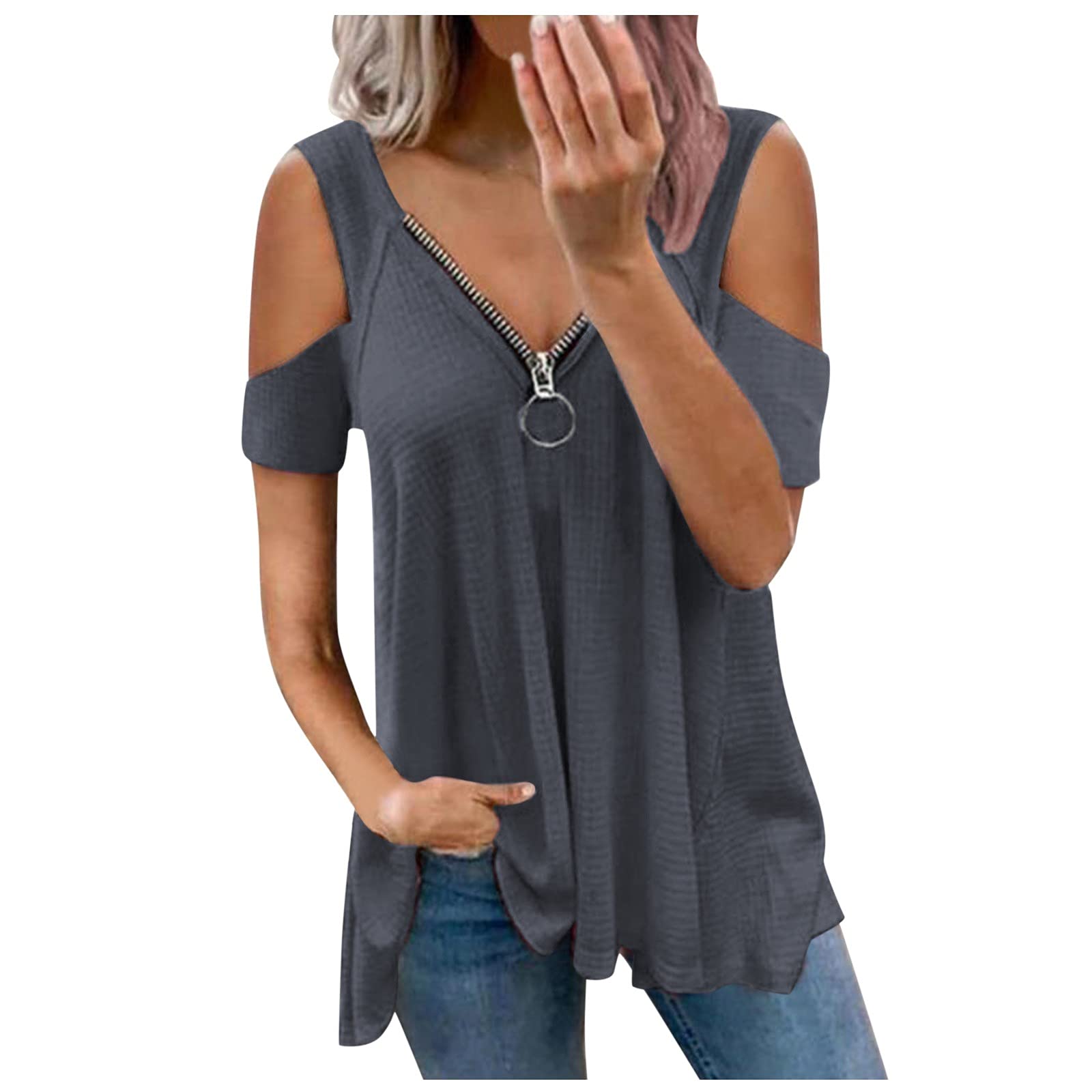 Women's V-Neck Short Sleeve T-Shirts - Dressy Casual Summer Tops for Women | Perfect for Office, Date Night & Weekend Outfits