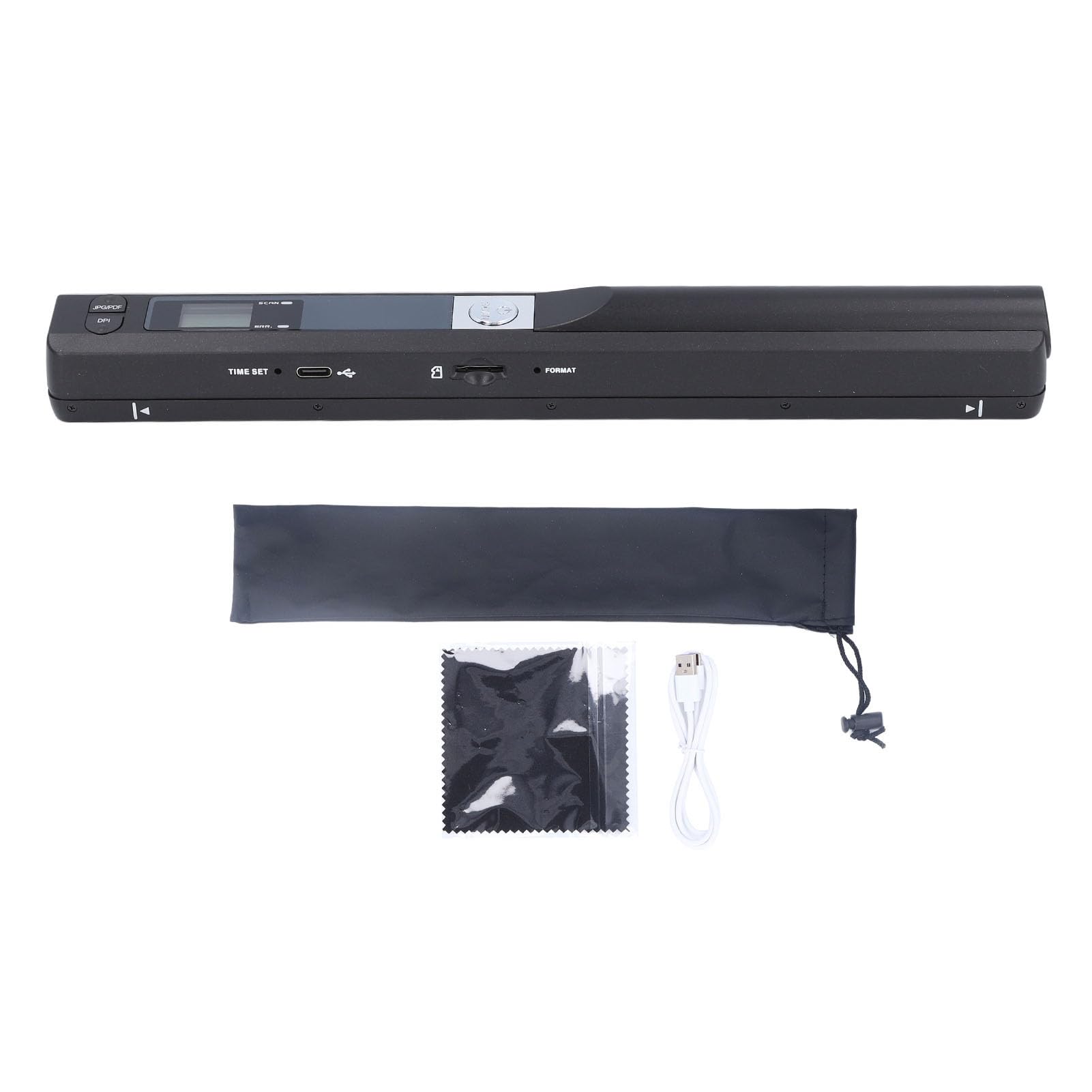 Portable A4 Document Scanner - 8.27 Inch HD 900DPI Handheld Scanner for Business, Photos & Receipts | Supports JPG/PDF Formats | Compact & Lightweight | Perfect for Office, Travel & Home Use (Black)