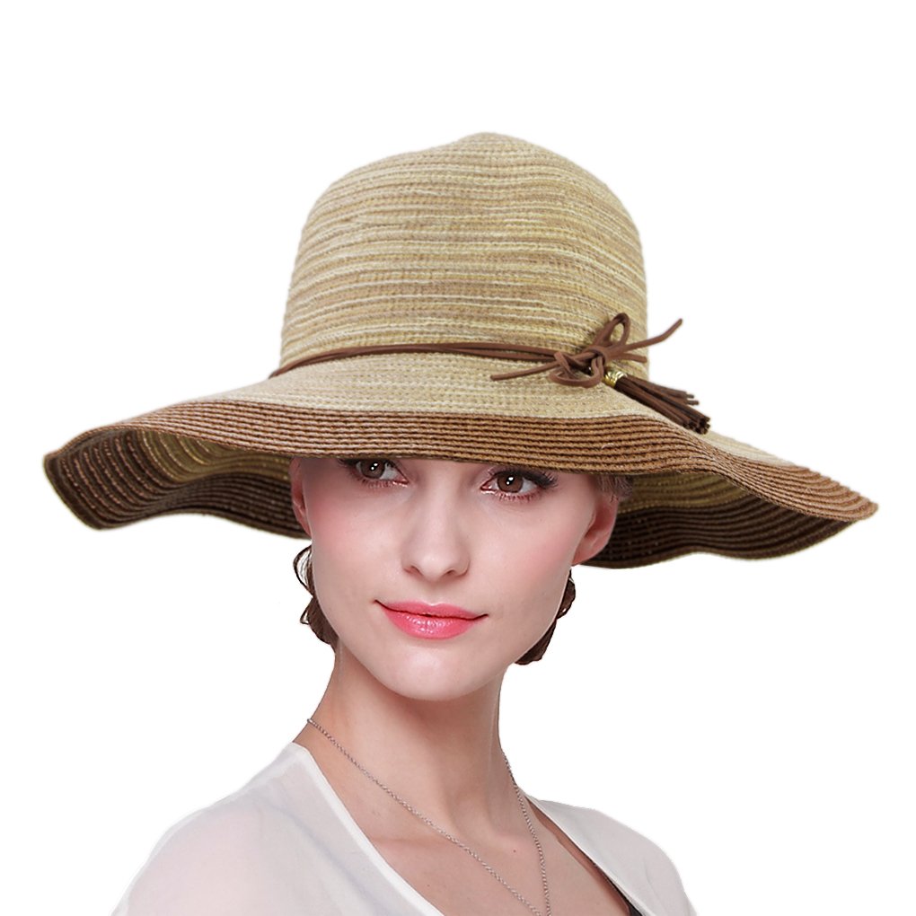 Women's Straw Bucket Hat - Floppy Wide Brim Beach Sun Hat for Summer Outdoor Activities | Perfect for Beach Vacations, Pool Parties & Gardening