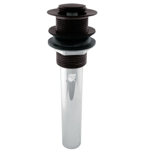 Stainless Steel Push Pop Up Bathroom Sink Drain with Overflow - Easy Install for Bathroom, Kitchen & Laundry Sink Drainage