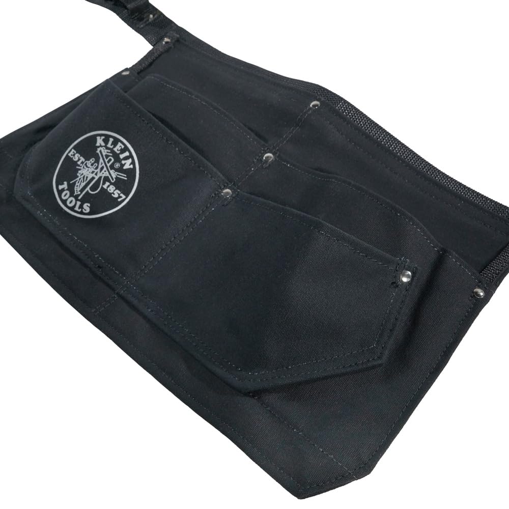 Klein Tools 42201 Electrician's Tool Apron - Heavy Duty Work Apron with Multiple Pockets for Electricians, Carpenters & DIY Enthusiasts - Perfect for Construction, Home Repairs & Workshop Projects