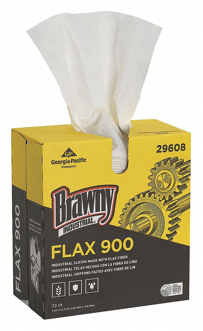 Brawny 29608 Heavy Duty Flax 900 White Cleaning Cloths 9