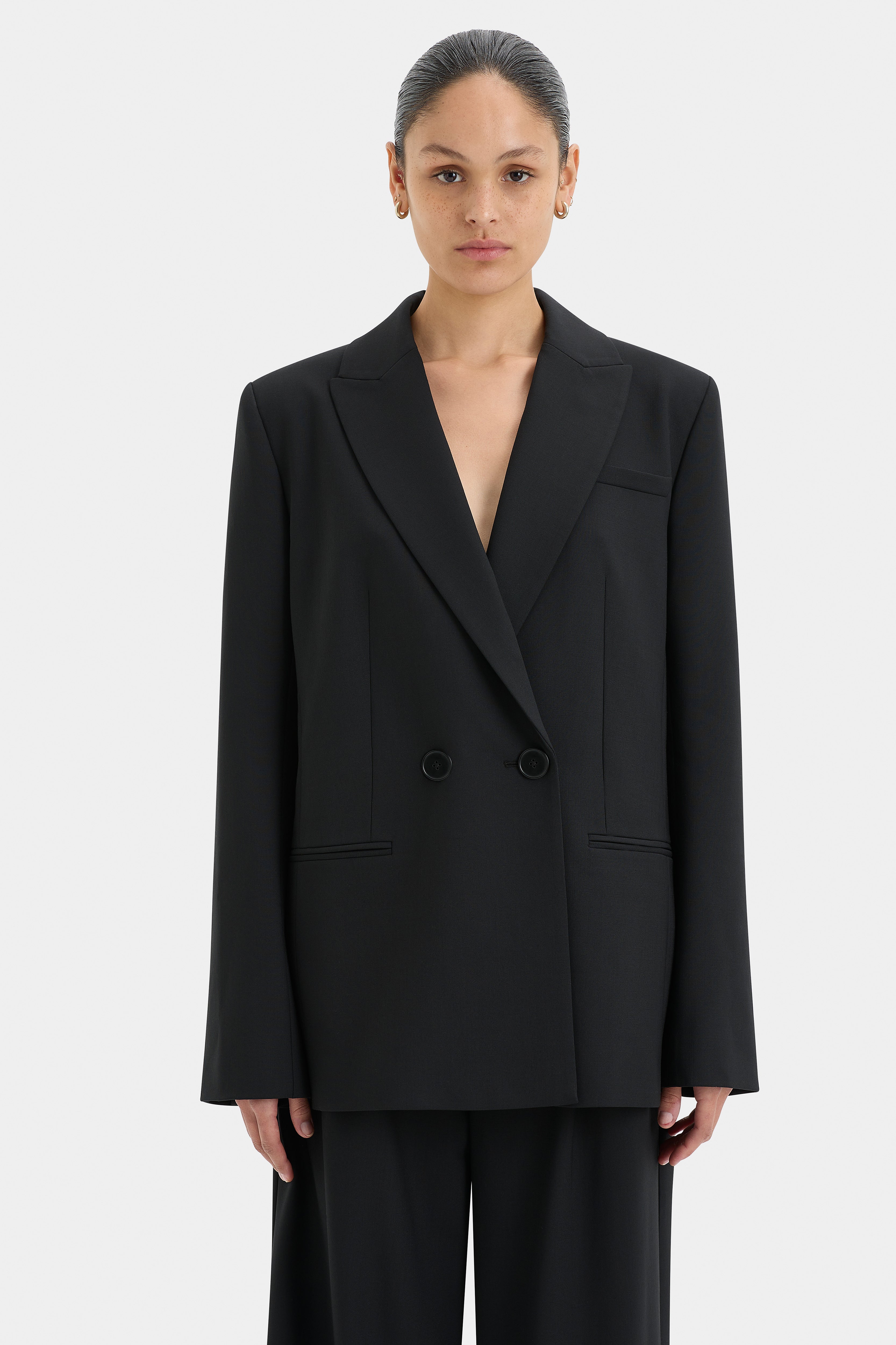 Leonardo Black Blazer for Men - Stylish Slim Fit Formal Jacket for Business, Office, and Special Occasions