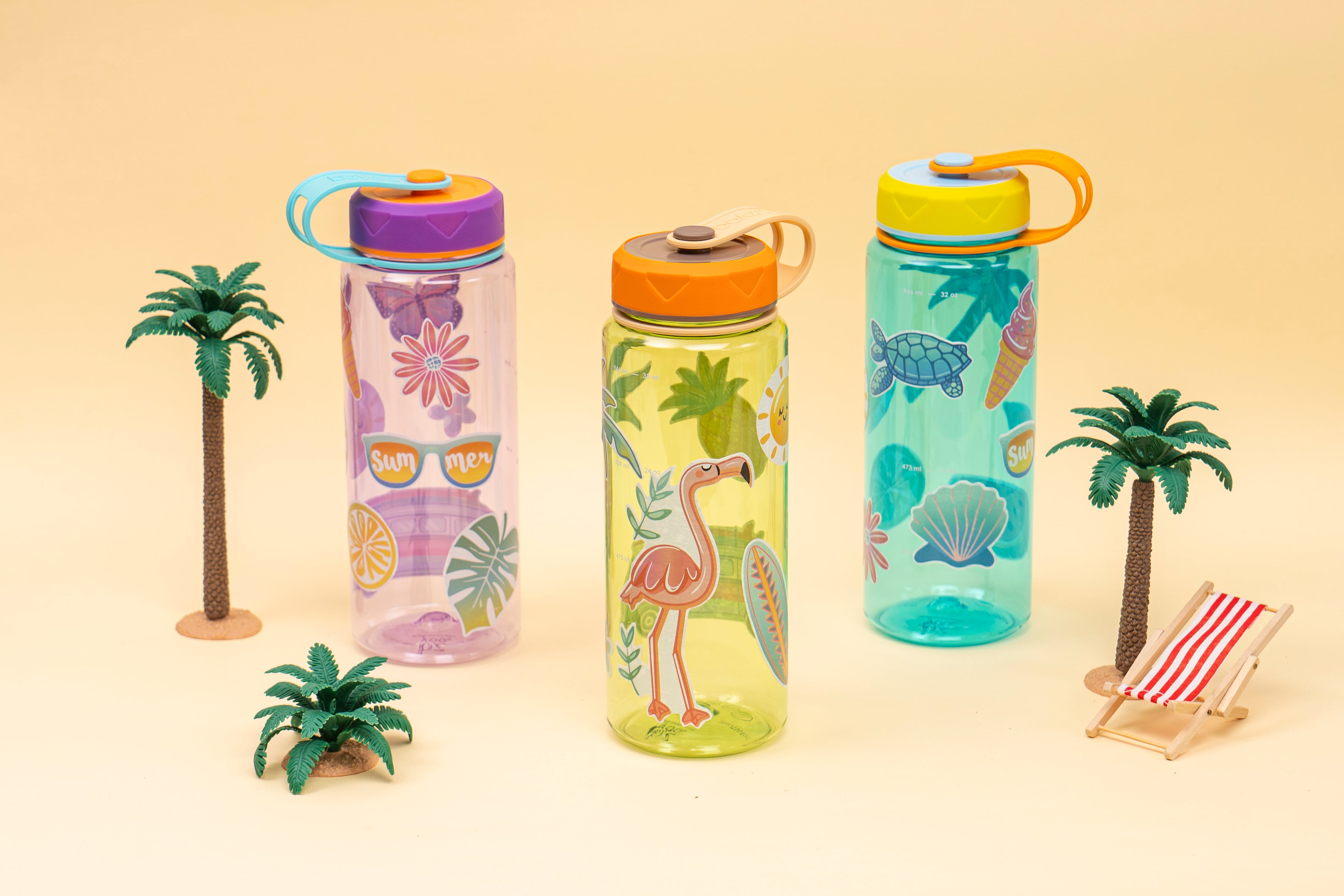 36oz Insulated Water Bottle with Leak-Proof Lid, Carry Strap & Measurement Markings - Purple - Perfect for Gym, Hiking & Outdoor Activities