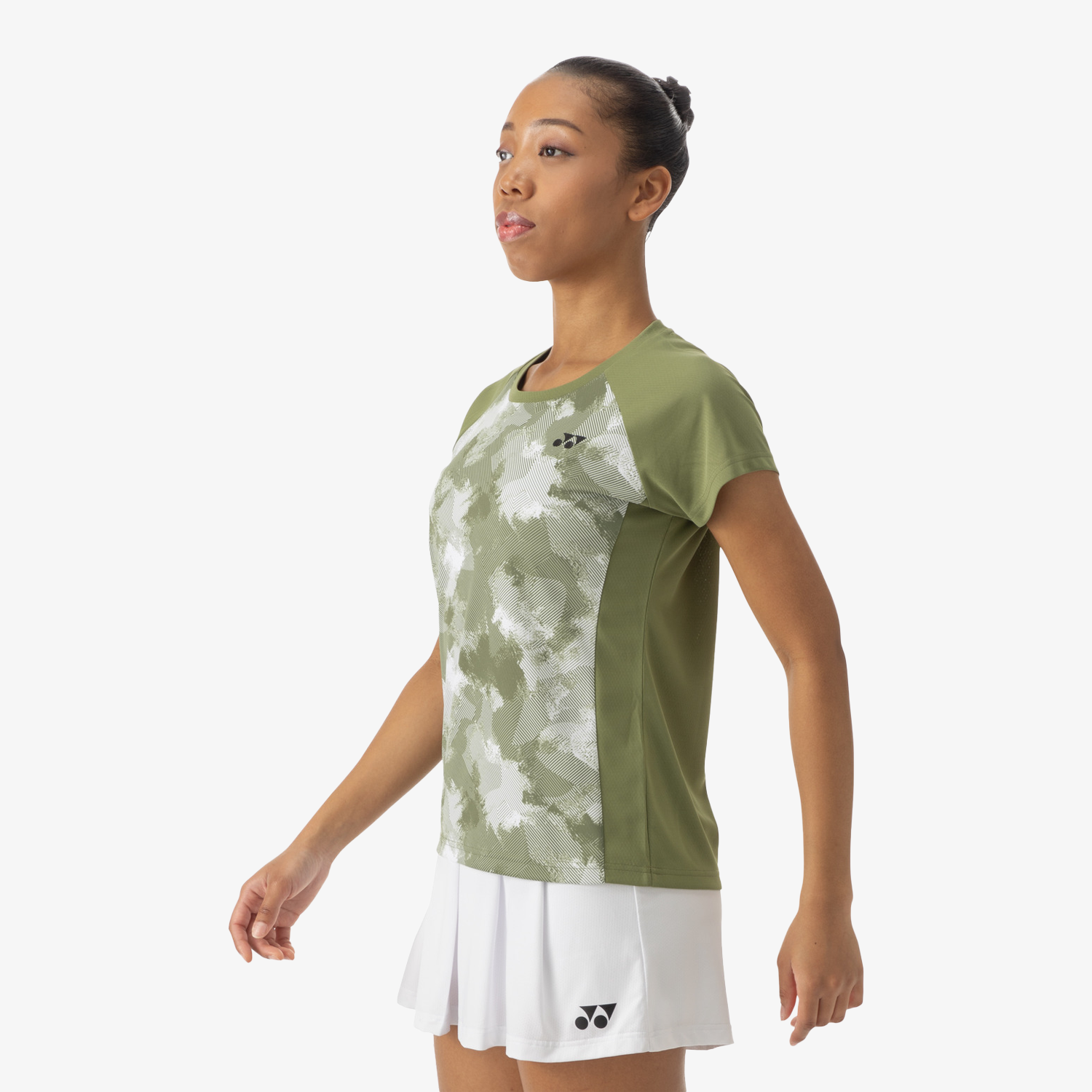 Yonex Women's Tennis Shirt 16699 - Light Olive Color - Breathable & Moisture-Wicking Performance Top for Casual & Competitive Play