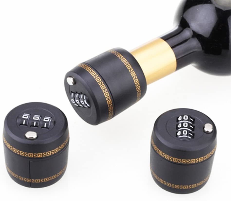 2-Pack Combination Bottle Lock - Digital Cork Lock for Wine & Whiskey Bottles | Secure Storage for Home, Bar, Travel & Gifting