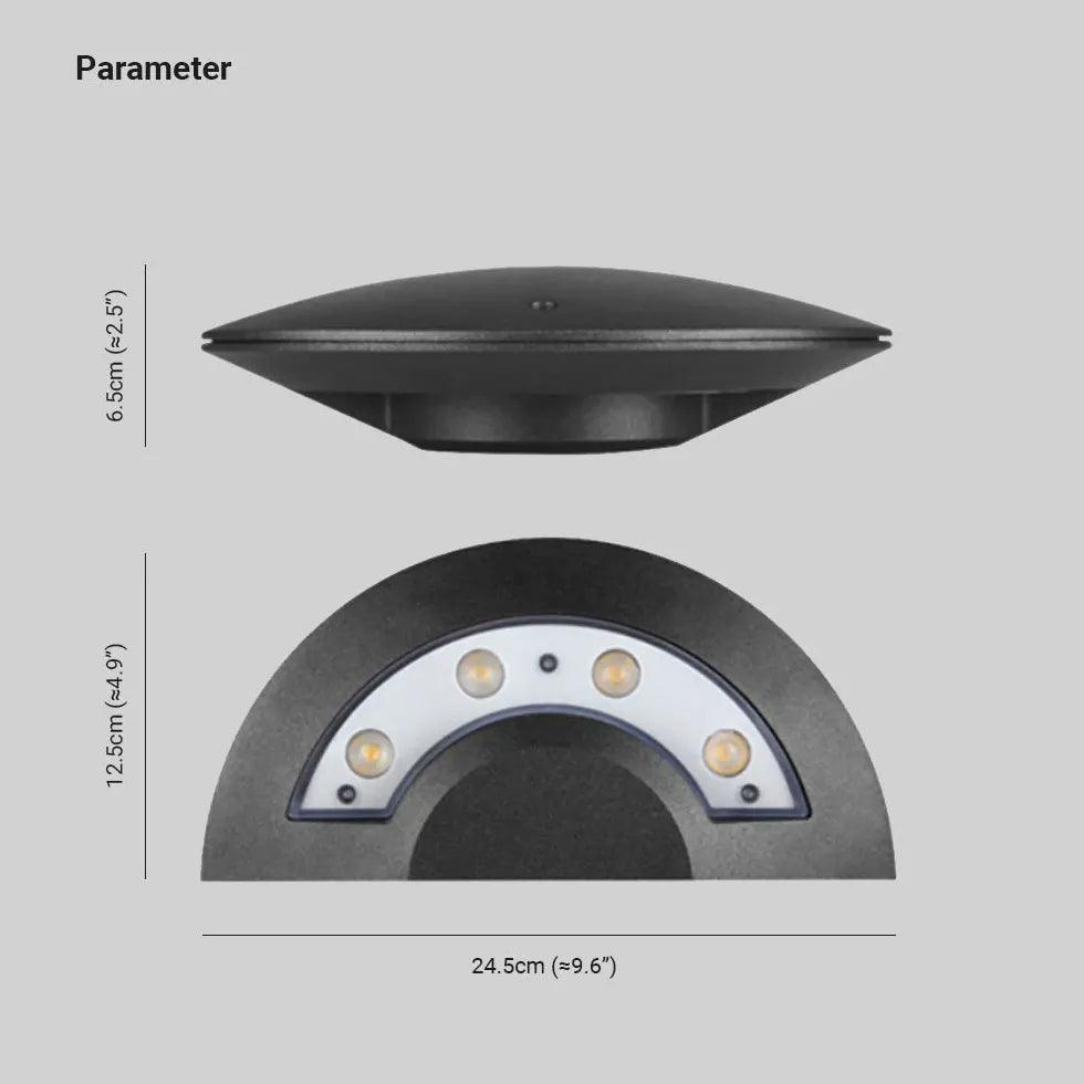 Modern UFO LED Outdoor Wall Light - Weatherproof IP65, Energy Saving, Bright White Light - Perfect for Porch, Garden, Patio, and Backyard Lighting