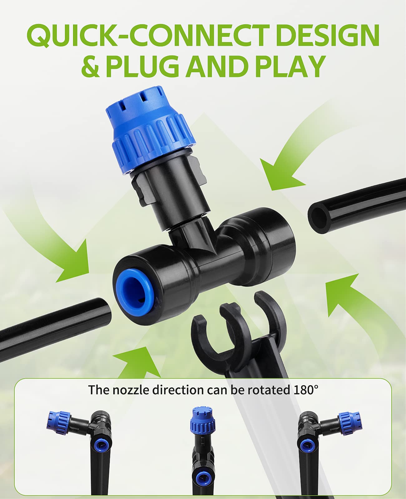 HIRALIY 118FT Automatic Drip Irrigation Kit with Digital Timer - Garden Watering System for Patio, Lawn & Greenhouse - Quick Connect Design with Programmable Water Timer - Perfect for Raised Beds, Vegetable Gardens & Container Plants
