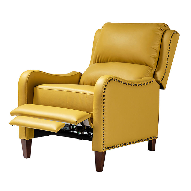 Deliat Genuine Leather Recliner Chair - Premium Comfort for Living Room, Home Theater & Office - Adjustable Footrest & Lumbar Support - Brown PU Leather Sofa for Relaxation & Entertainment