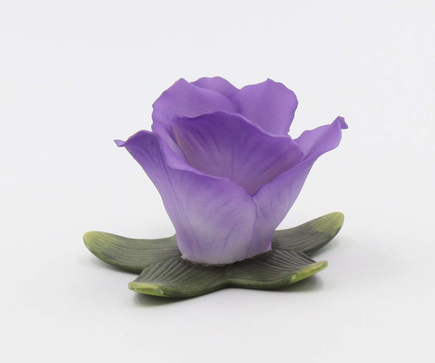 Elegant Purple Rose Fine Porcelain Candle Holder - 3 Inch, Perfect for Romantic Dinners, Weddings & Home Decor (Candle Not Included)