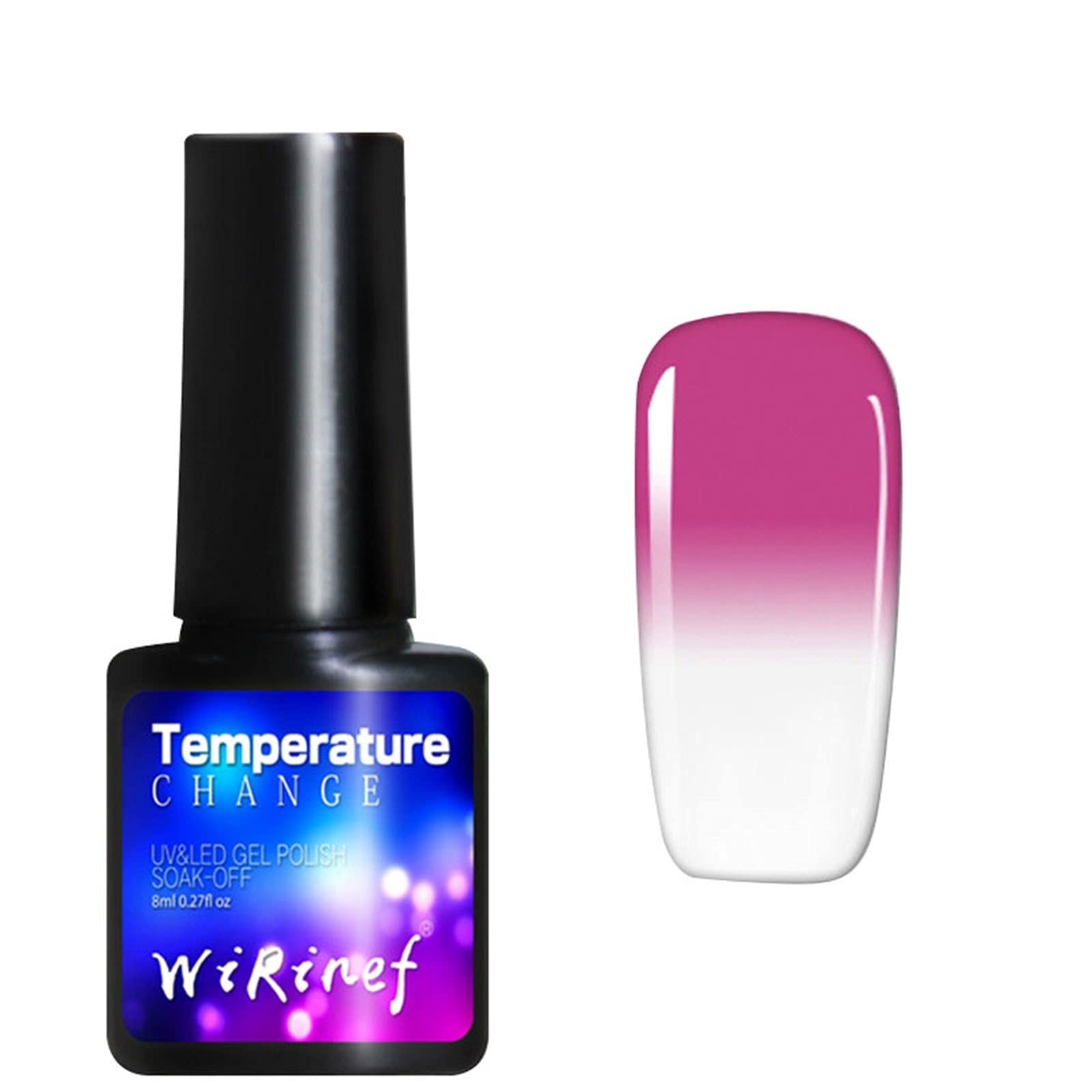 Temperature Change Gel Nail Polish Set - 6 Colors Glitter Nude Soak Off UV LED Lamp Nail Art Kit for DIY Beginners | Perfect for Home Manicures, Salon Use & Gift Giving