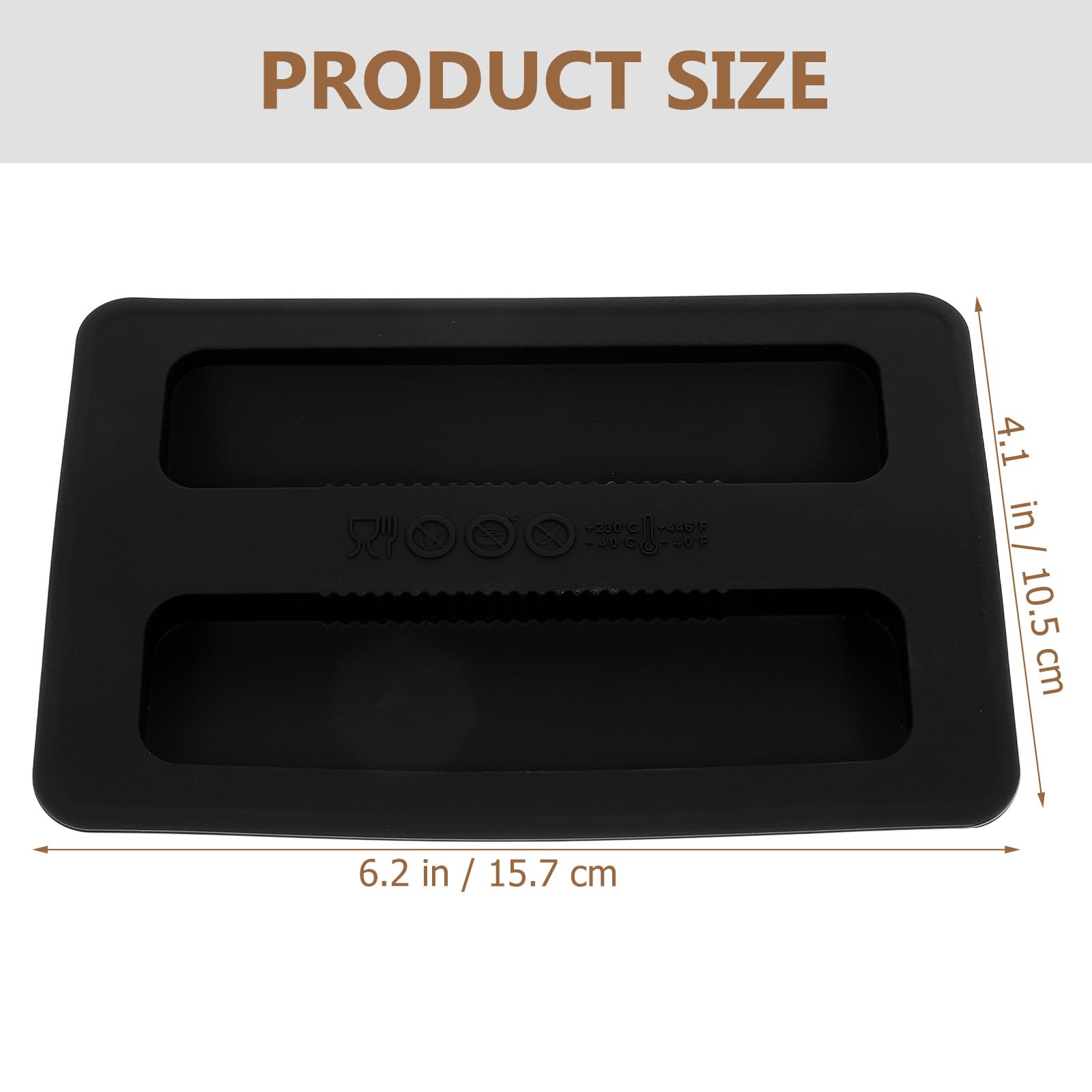 Cabilock 2 Slice Bread Toaster Cover - Silicone Dust Protection for Toaster & Bread Maker - Heat Resistant Appliance Cover - Perfect for Kitchen Countertop & Breakfast Station (Black)