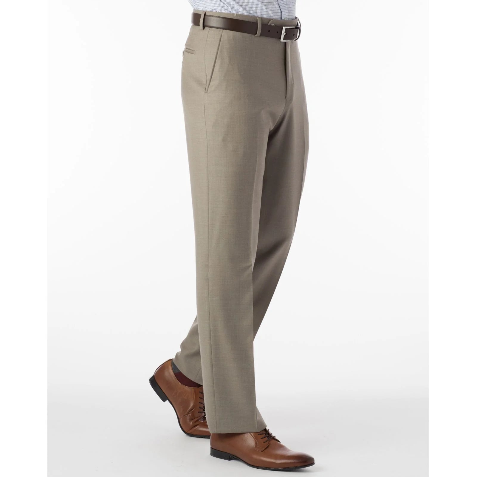 Allen Oniel Taupe Harness Dress Pants for Men - Professional Office & Formal Wear - Perfect for Business Meetings, Weddings & Special Occasions