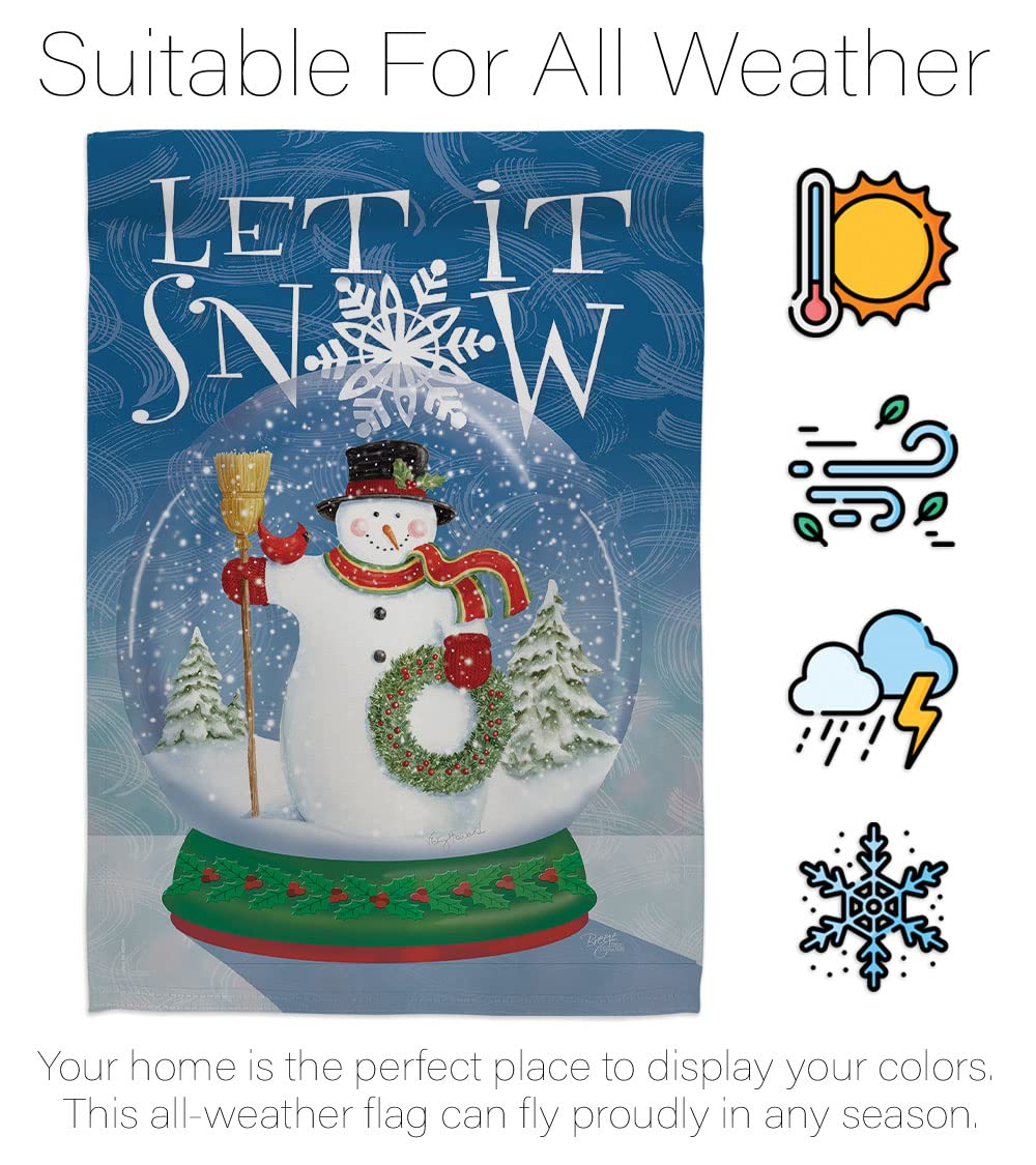 Snowman Snow Globe Christmas Flag Set - 28