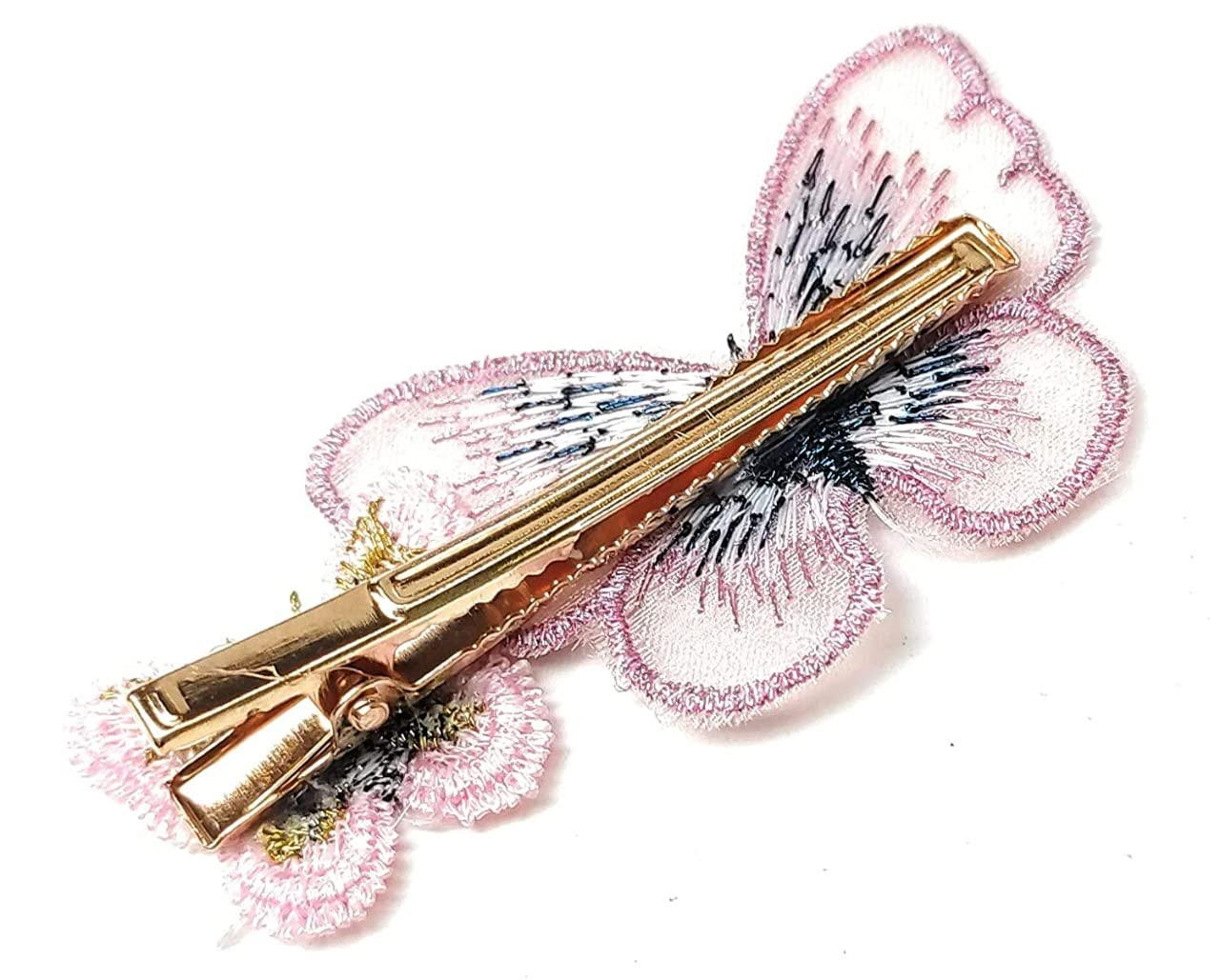 Pink Butterfly Hair Clips for Women & Girls - 3 Pack Hair Accessories for Buns, Ponytails & Hairstyles - Cute Hair Decor for Parties, Weddings & Everyday Wear