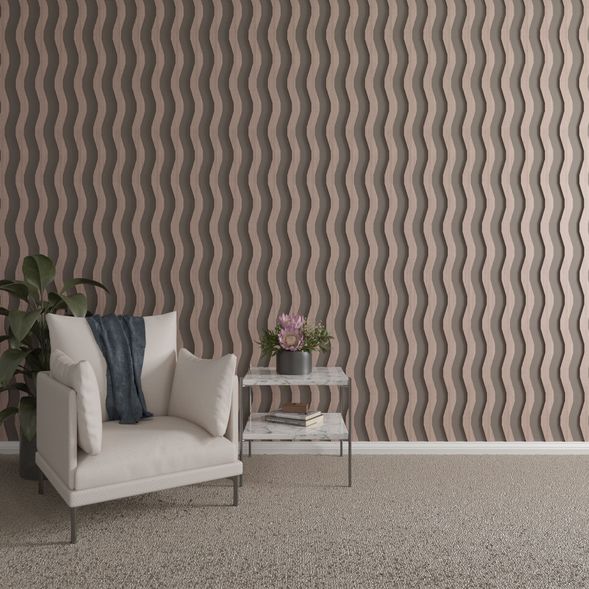 Adjustable Wood Slat Wall Panel Kit - Modern DIY Accent Wall for Home & Office Decor - Easy Installation for Living Room, Bedroom, or Commercial Spaces