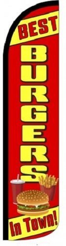 Best Windproof Stay-Open Feather Flag Banner Kit - 14' Heavy Duty Pole Set with Safety Orange Stakes for Outdoor Advertising, Car Dealerships & Sports Events