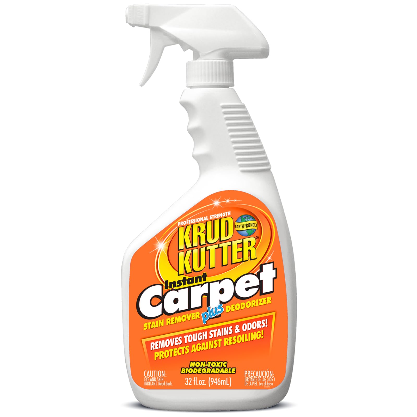 Krud Kutter CR326 Carpet Cleaner & Stain Remover - 32 oz Heavy Duty Formula for Deep Cleaning Carpets, Upholstery & Rugs | Perfect for Pet Stains, Spills & Tough Odors