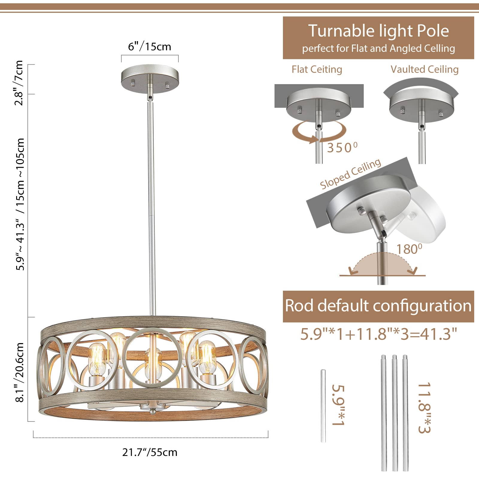 Modern Farmhouse Chandelier - 22