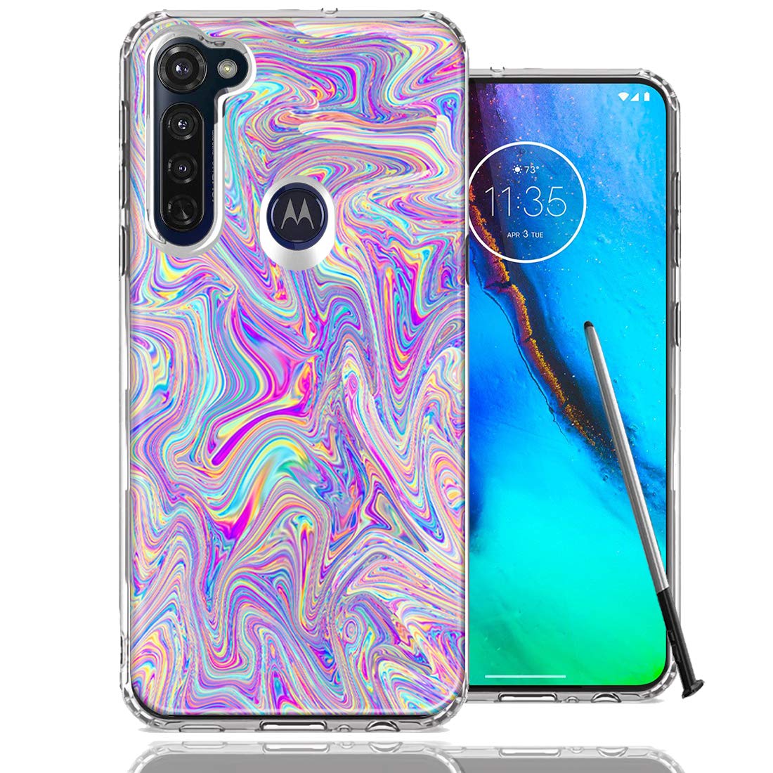 Motorola Moto G Stylus Case - Paint Swirl Design for Protection & Style