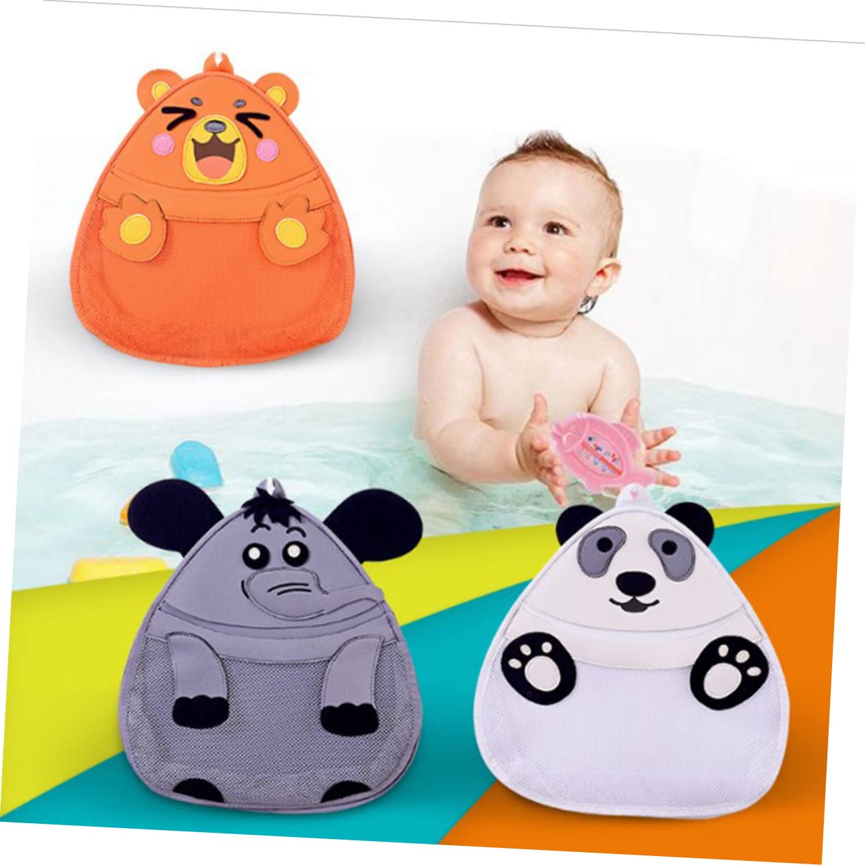 VICASKY 2-Pack Bath Toy Storage Net Bags - Waterproof Mesh Organizer for Kids Bath Toys, Baby Shower Accessories - Perfect for Bathtub, Pool & Beach Toys Organization