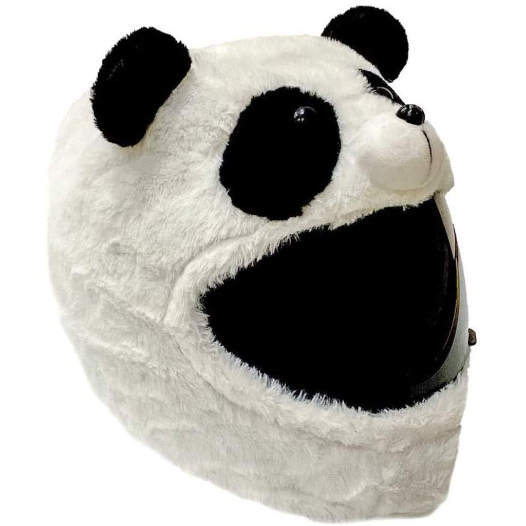 Funny Panda Motorcycle Helmet Cover - Hairy Animal Design Full Face Helmet Sleeve for Men & Women Riders by Carbon Moto Gear - Perfect for Bike Rallies, Costume Parties & Themed Rides