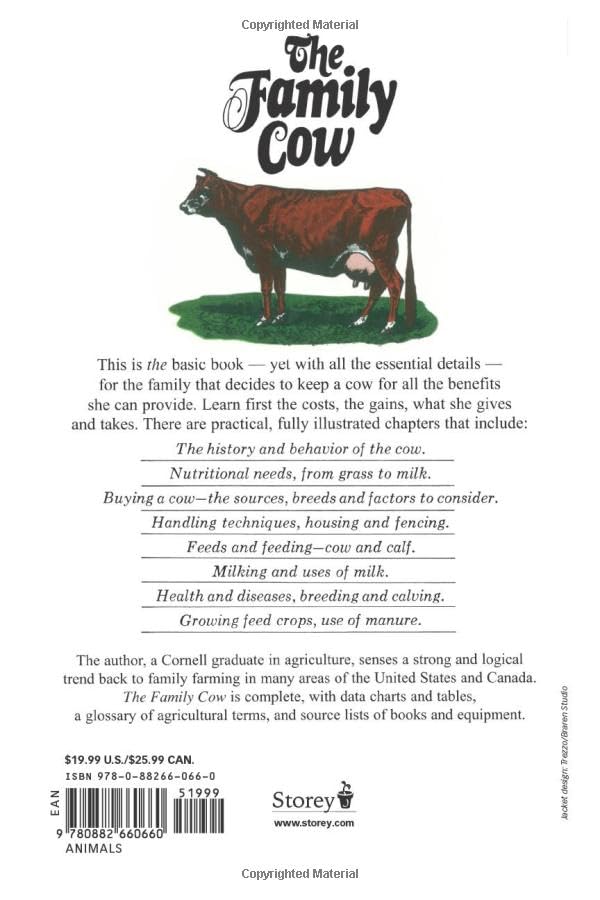 Family Cow Book by Garden Way Publishing - Essential Guide for Homesteading, Small Farms & Sustainable Living