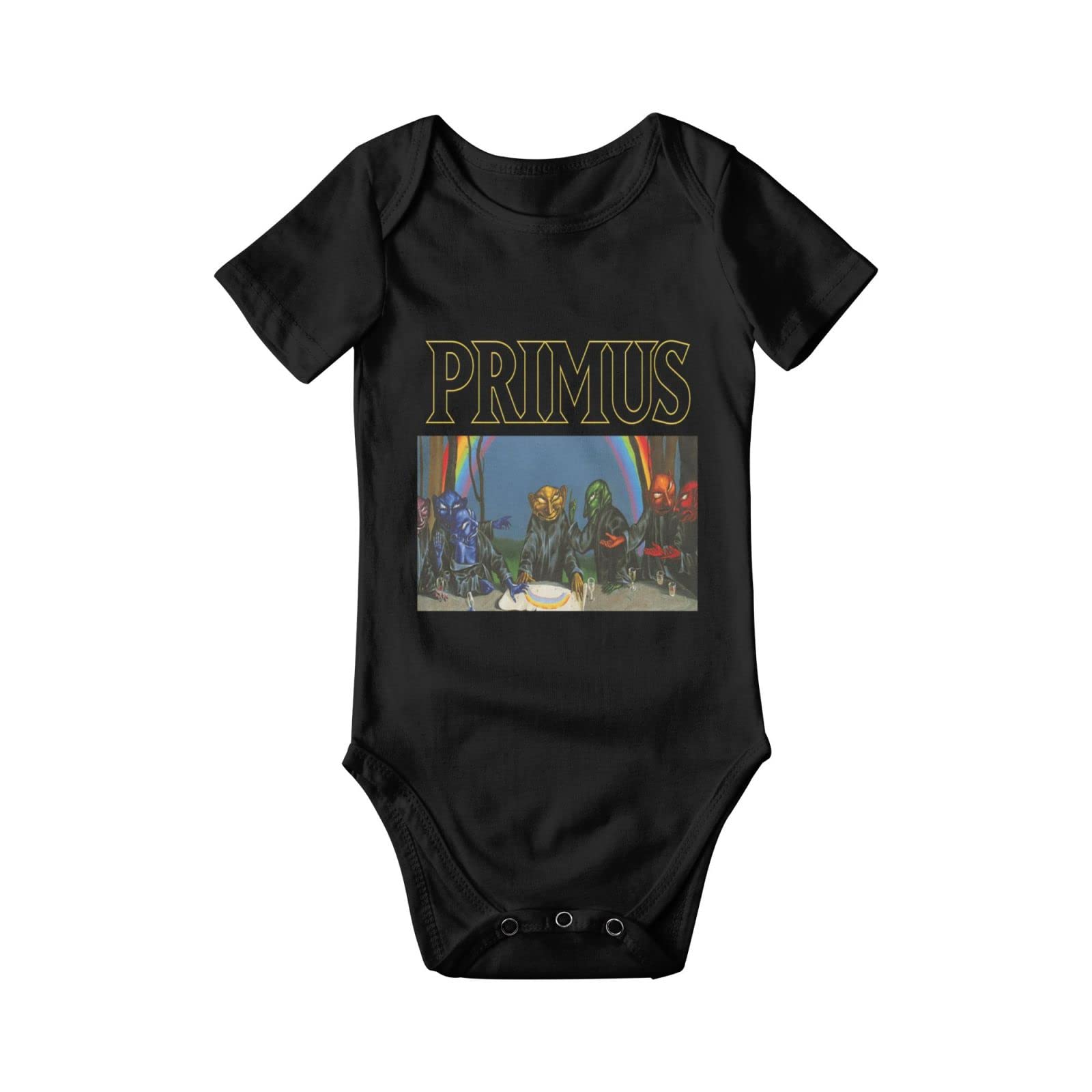 Priimus Band Baby Onesie - Soft Cotton Unisex Newborn Romper, 3D Print Short-Sleeve Bodysuit for 0-24 Months - Cute Outfit for Baby Girls & Boys | Perfect for Playtime, Family Photos & Everyday Comfort