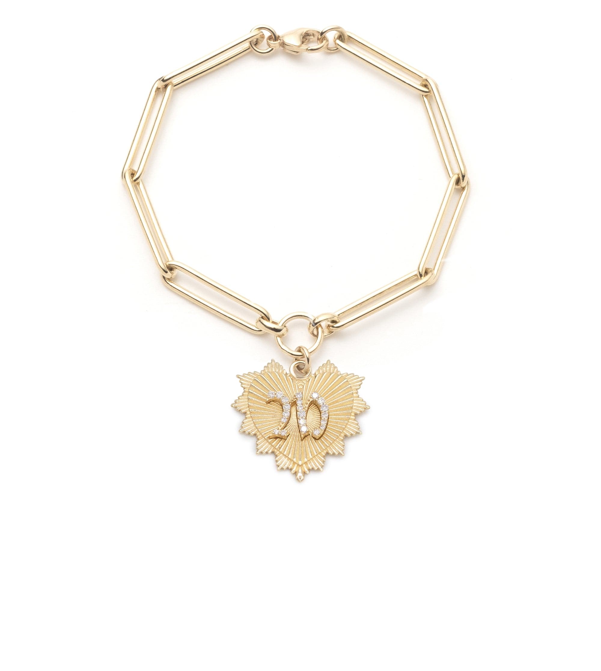 Personalized Medium Heart Extended Clip Chain Bracelet - Adjustable Cuff Bangle for Women, Gift for Her - Perfect for Valentine's Day, Anniversary & Everyday Wear