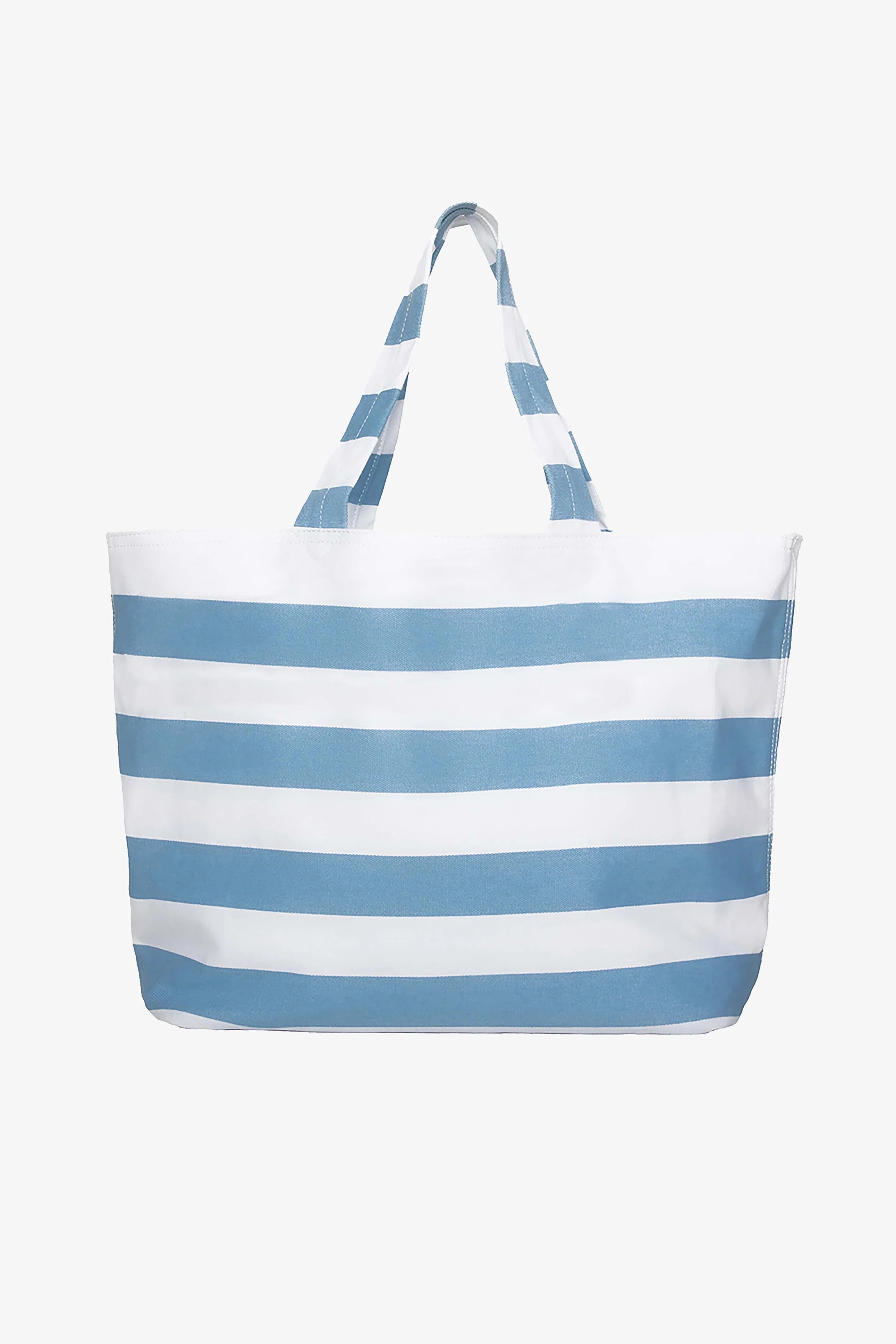 Blue Striped Canvas Tote Bag for Women - Lightweight & Durable Shopping, Beach, and Everyday Carry Tote