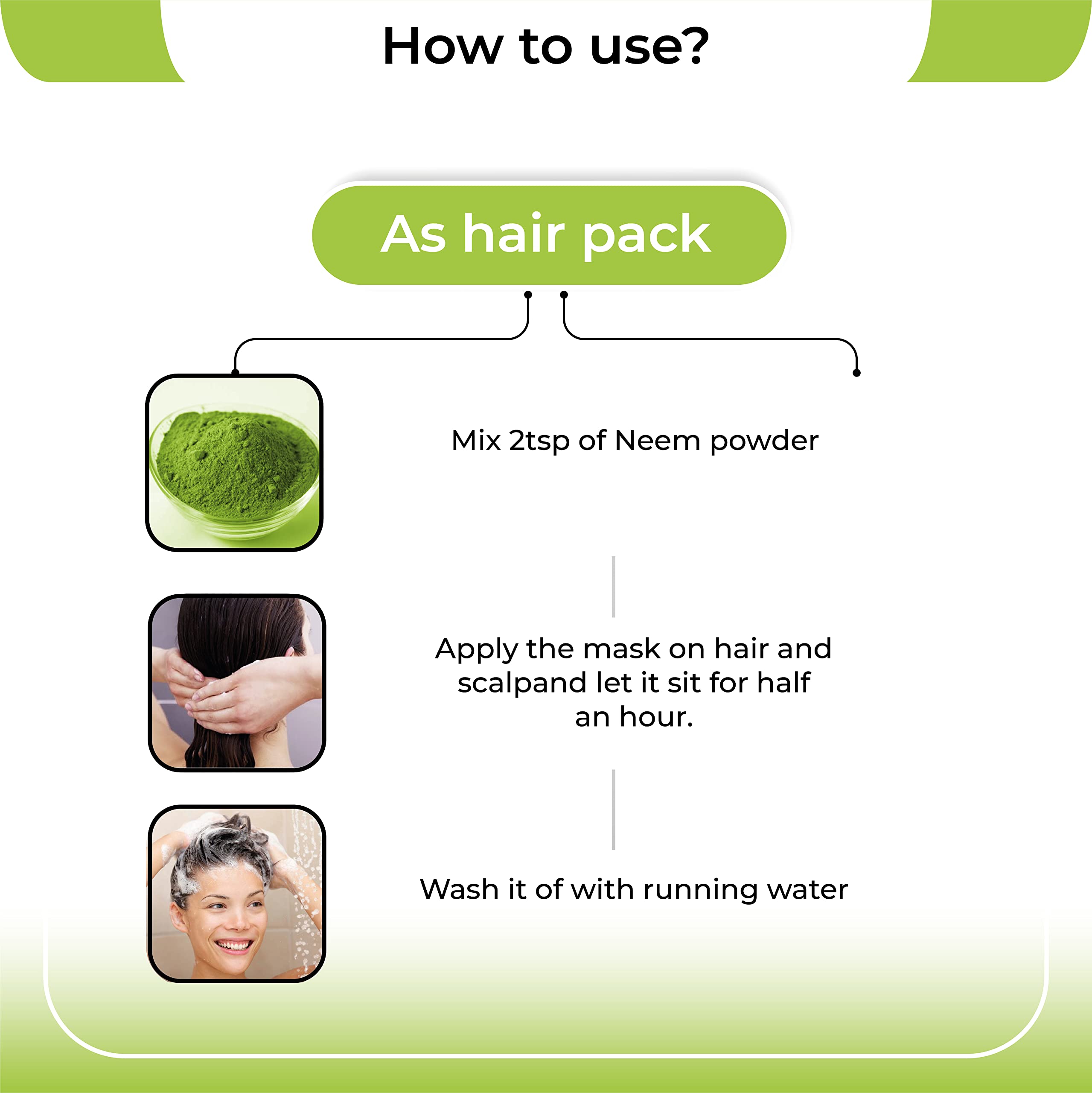 Herbstem 100% Pure Natural Neem Leaves Powder | Sun-Dried Chemical-Free | Promotes Hair Growth & Skin Care | 200g for DIY Face Masks & Hair Treatments