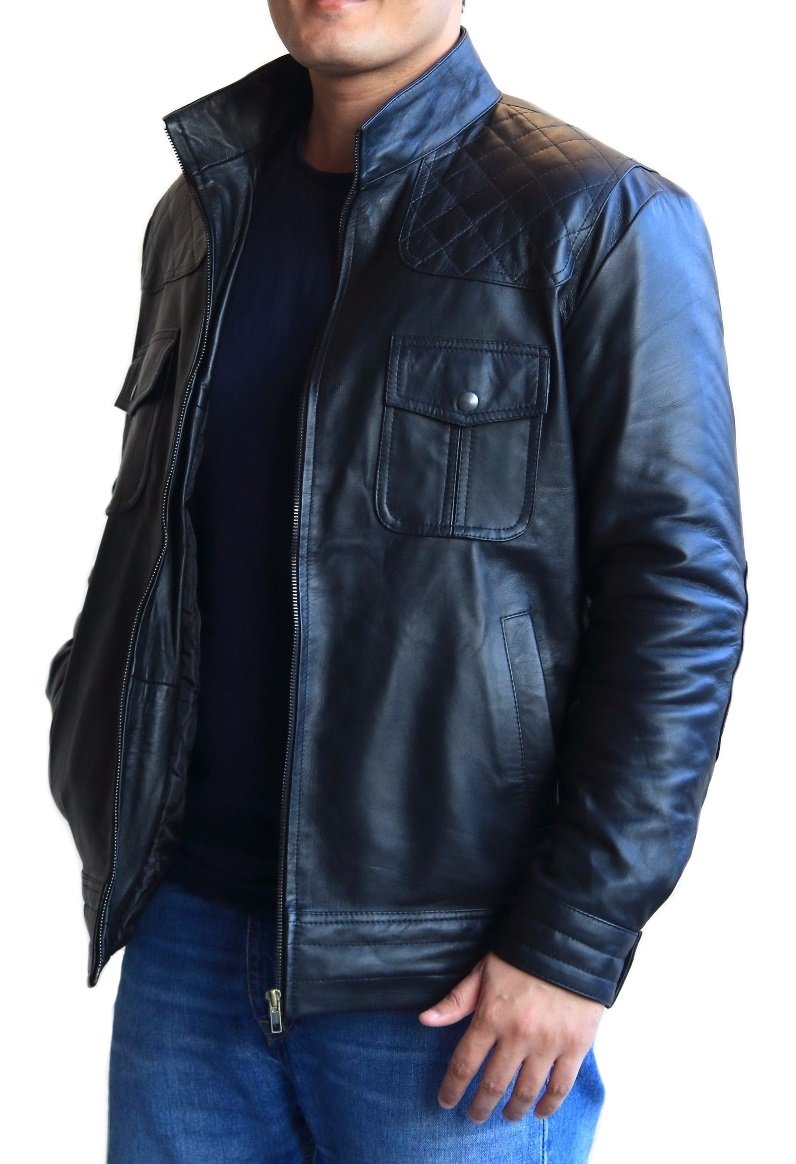 Classyak Men's Genuine Leather Motorcycle Jacket - Stylish Biker Jacket for Men, Perfect for Riding, Casual Wear & Outdoor Adventures