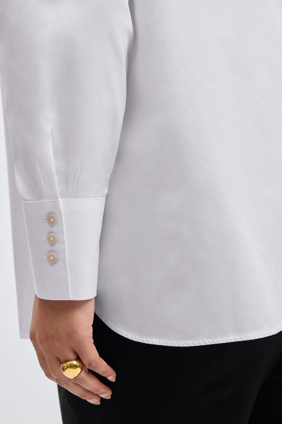 Premium No-Iron Pinpoint Tuxedo Bib Long Sleeve Tunic for Men - Formal Dress Shirt for Weddings, Business & Special Occasions