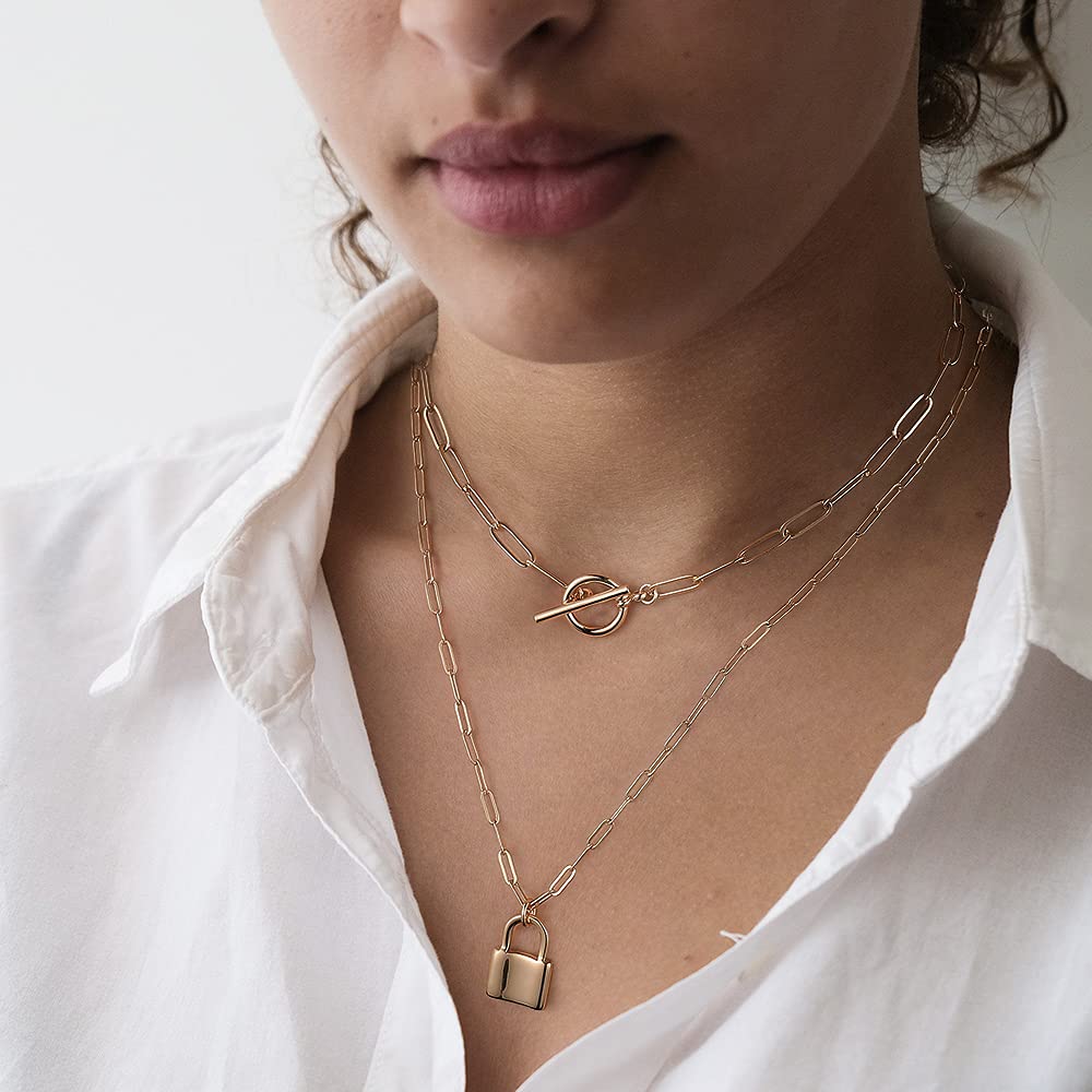 Turandoss 14K Gold Plated Dainty Choker Necklace for Women - Handmade Medallion Snake Link Chain with Cross, Star & Moon Charms | Adjustable Simple Choker Jewelry for Everyday Wear, Date Night & Gift Giving