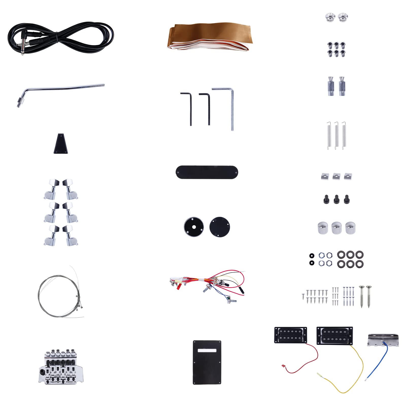 Leo Jaymz DIY Electric Guitar Kit with Mahogany Body & Neck, Ebony Fingerboard - All Parts Included for Beginners & Hobbyists | Perfect for Home Studio, Music Practice & Gift Giving