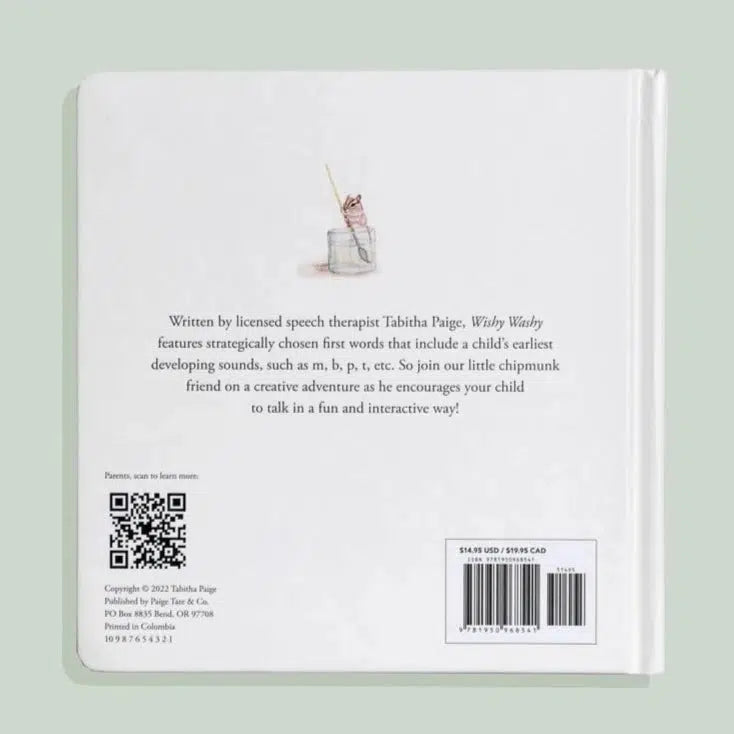 Paige Tate & Co. Wishy Washy - First Words & Colors Board Book for Toddlers | Early Learning, Baby Shower Gift, Preschool Education