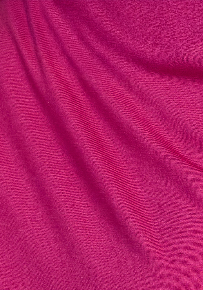 Remi Long Sleeve T-Shirt for Women - Soft Cotton Casual Top in Berry Punch Color - Perfect for Everyday Wear, Work & Fall Layering