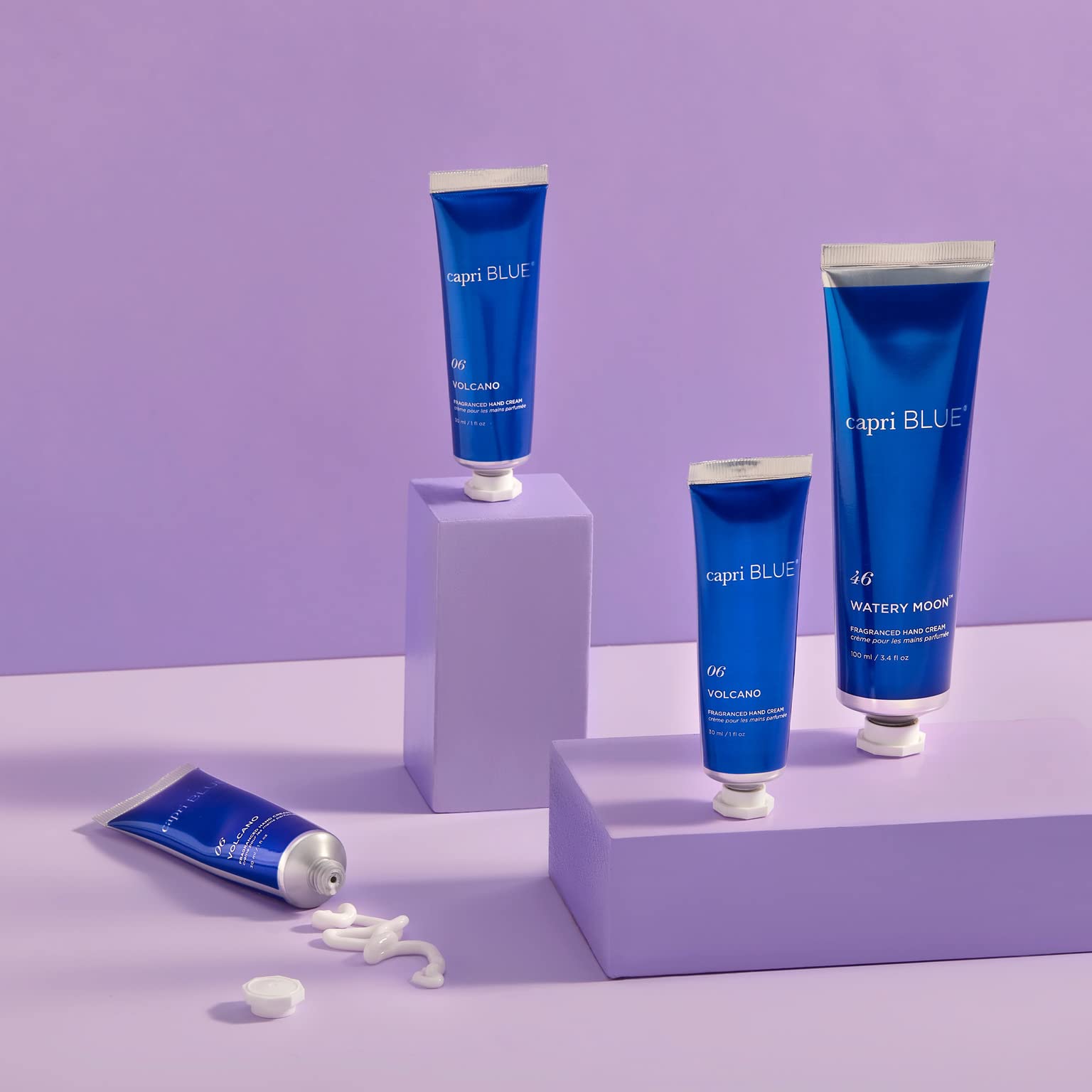 Capri Blue Hand Cream for Dry Cracked Hands - Moisturizing Lotion with Jojoba Oil & Shea Butter - Travel Size Hand Cream (3.4 Oz) - Paraben Free, Sulfate Free, Vegan & Cruelty-Free - Perfect for Winter Care, Office Use & On-the-Go Hydration