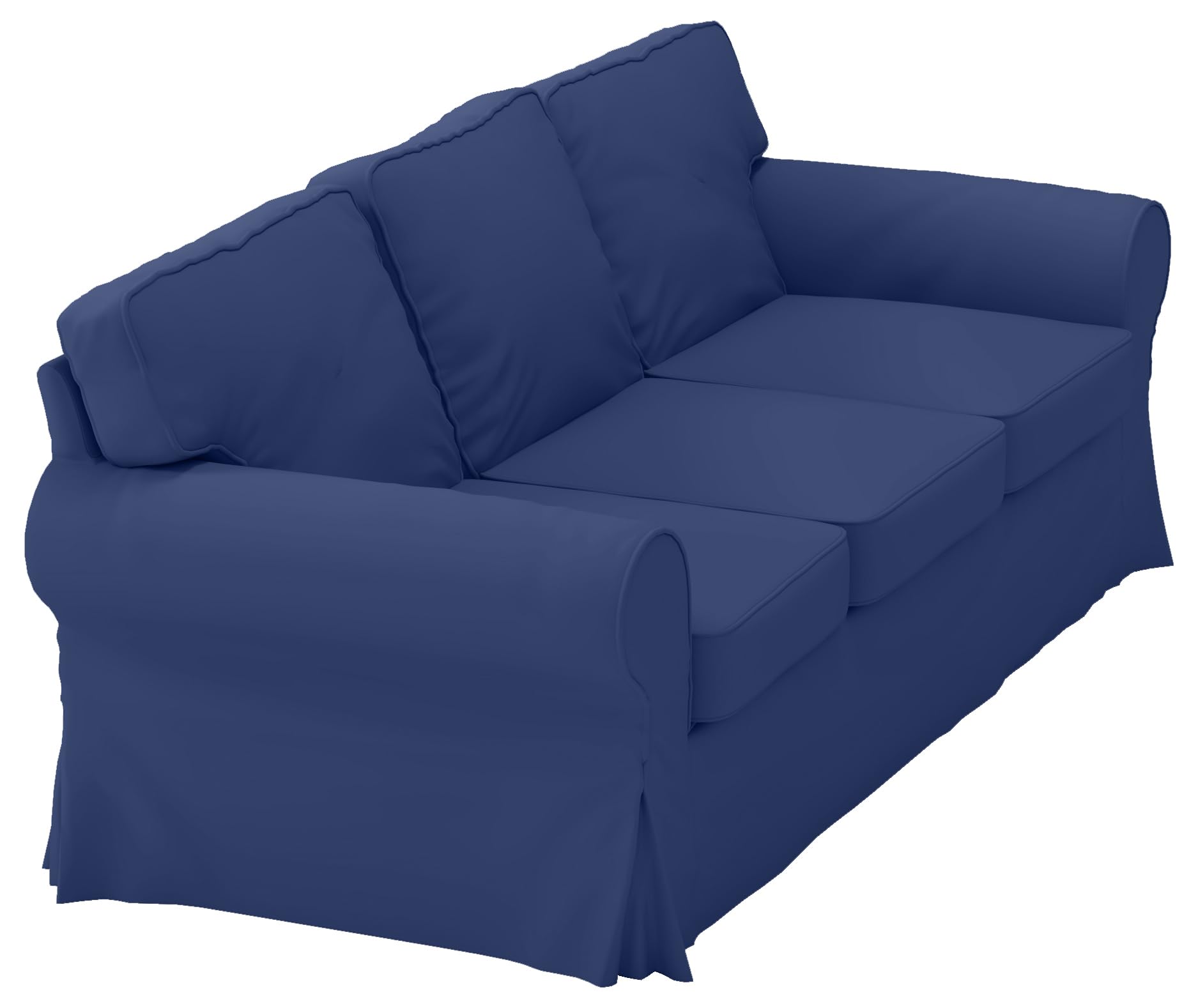 Premium Heavy Cotton Ektorp 3-Seat Sofa Cover Replacement - Compatible with IKEA Ektorp Three-Seater Sofa Slipcover (Deep Blue) | Durable & Washable Sofa Protector for Living Room, Home Decor, and Family Gatherings