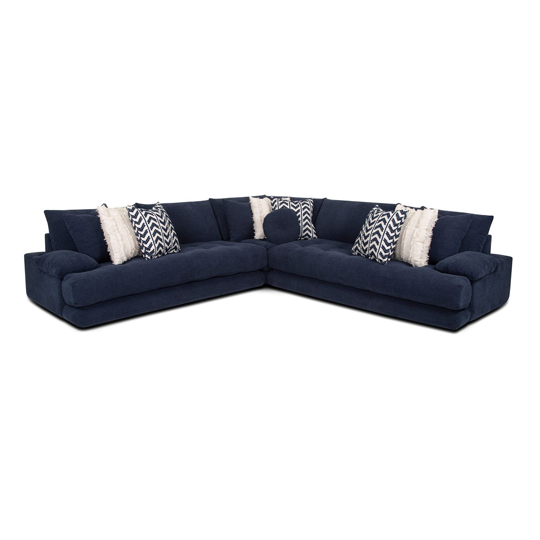 Modern Neptune Sectional Sofa - Comfortable L-Shaped Couch with Reversible Chaise for Living Room, Family Room & Home Theater - Soft Fabric Upholstery & Sturdy Wooden Frame