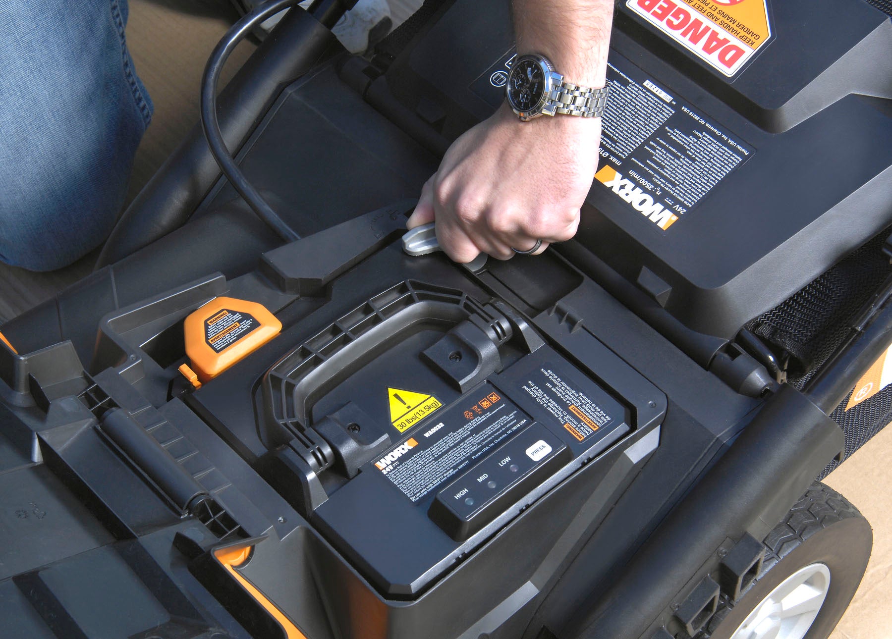 Worx Enviro 24V Cordless Lawn Mower Battery Pack - Replacement for WG743 WG744 - Perfect for Backyard, Garden & Small Yard Maintenance