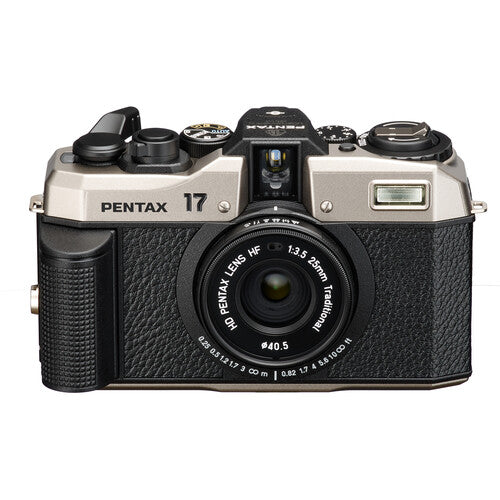 PENTAX 17 Half Frame Film Camera (Dark Silver) - Vintage Style 35mm Photography for Travel & Street Shooting