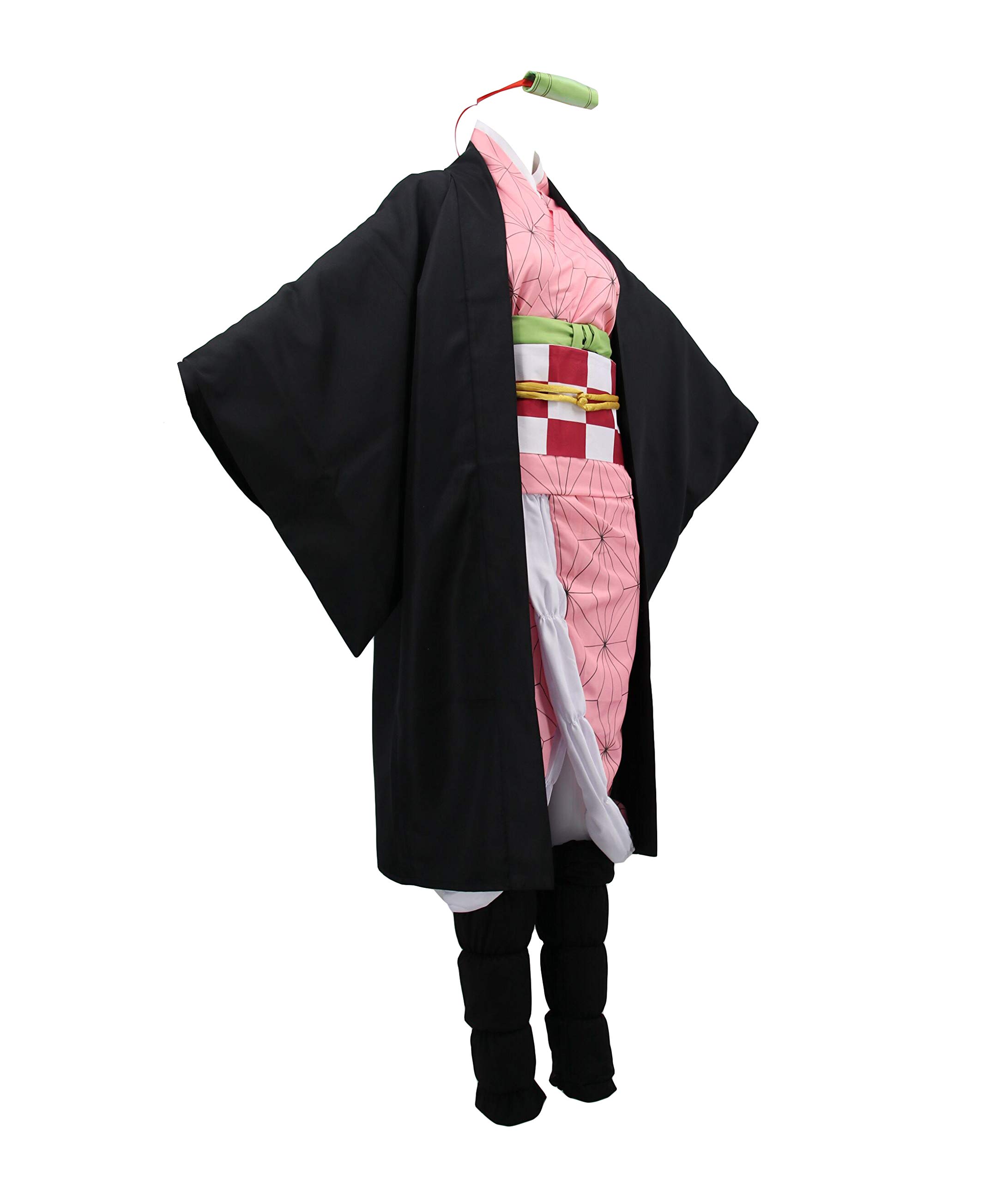 Anime Demon Slayer Kamado Nezuko Cosplay Costume Kimono Uniform Outfit for Halloween, Comic Con & Cosplay Events - Perfect for Anime Fans & Collectors