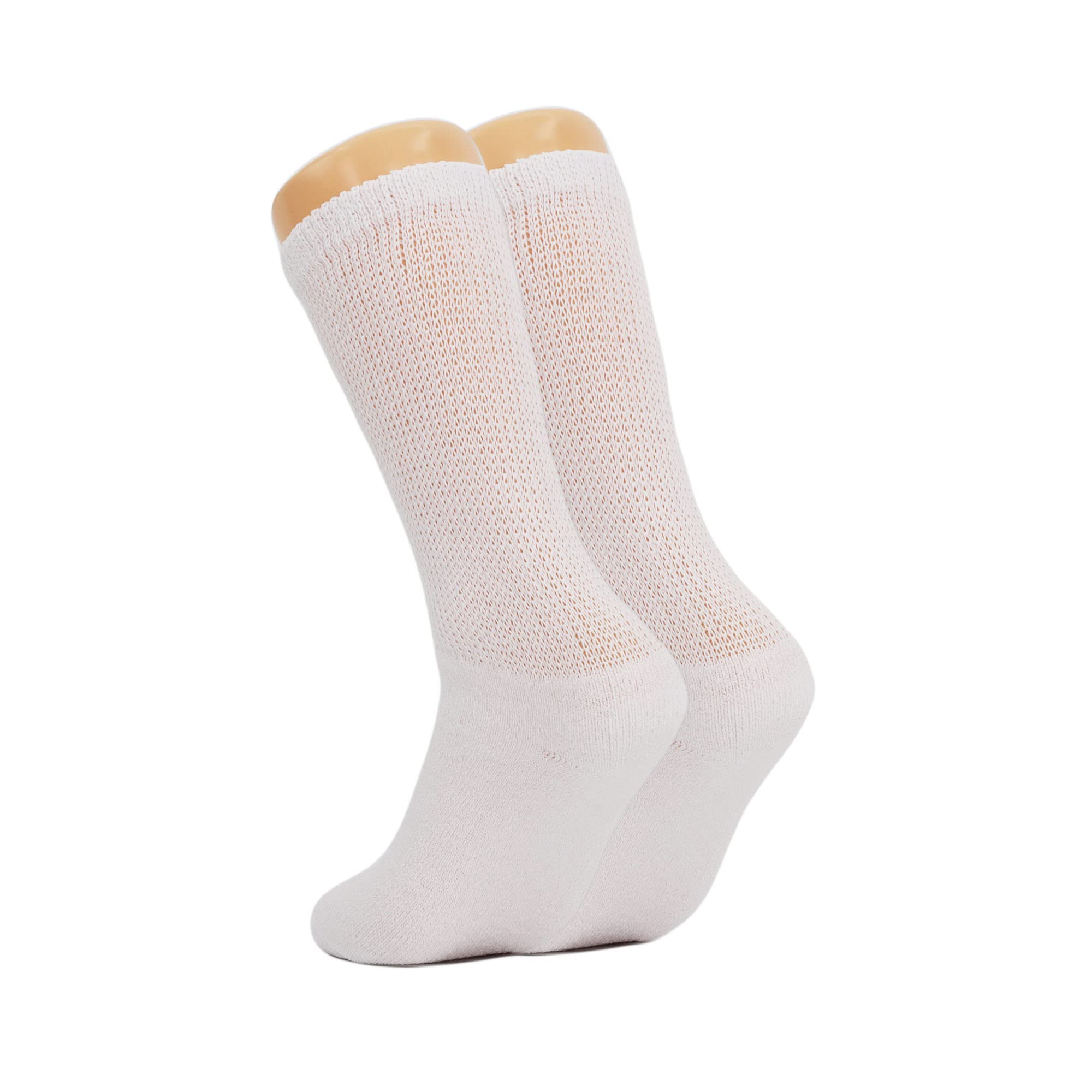 Premium Diabetic Socks for Men - Seamless Non-Binding Crew Socks with Loose Fit | American Made Comfort Socks for Diabetes, Swollen Feet & All-Day Wear | Ideal for Work, Travel & Daily Activities