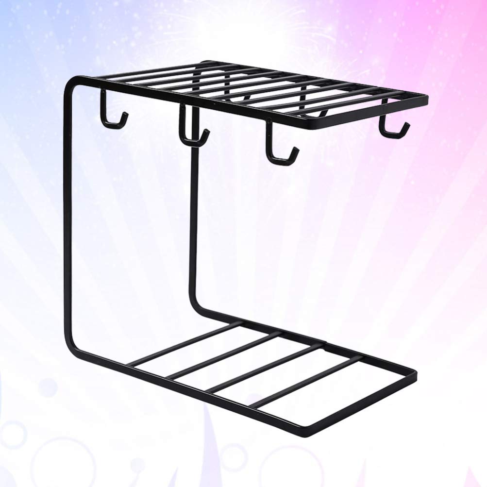 DOITOOL 1-Piece Cup Holder Stand - Tea & Coffee Mug Organizer, Wine Glass Display Rack with Drain Plate - Perfect for Kitchen Countertop, Bar, Restaurant & Office Storage
