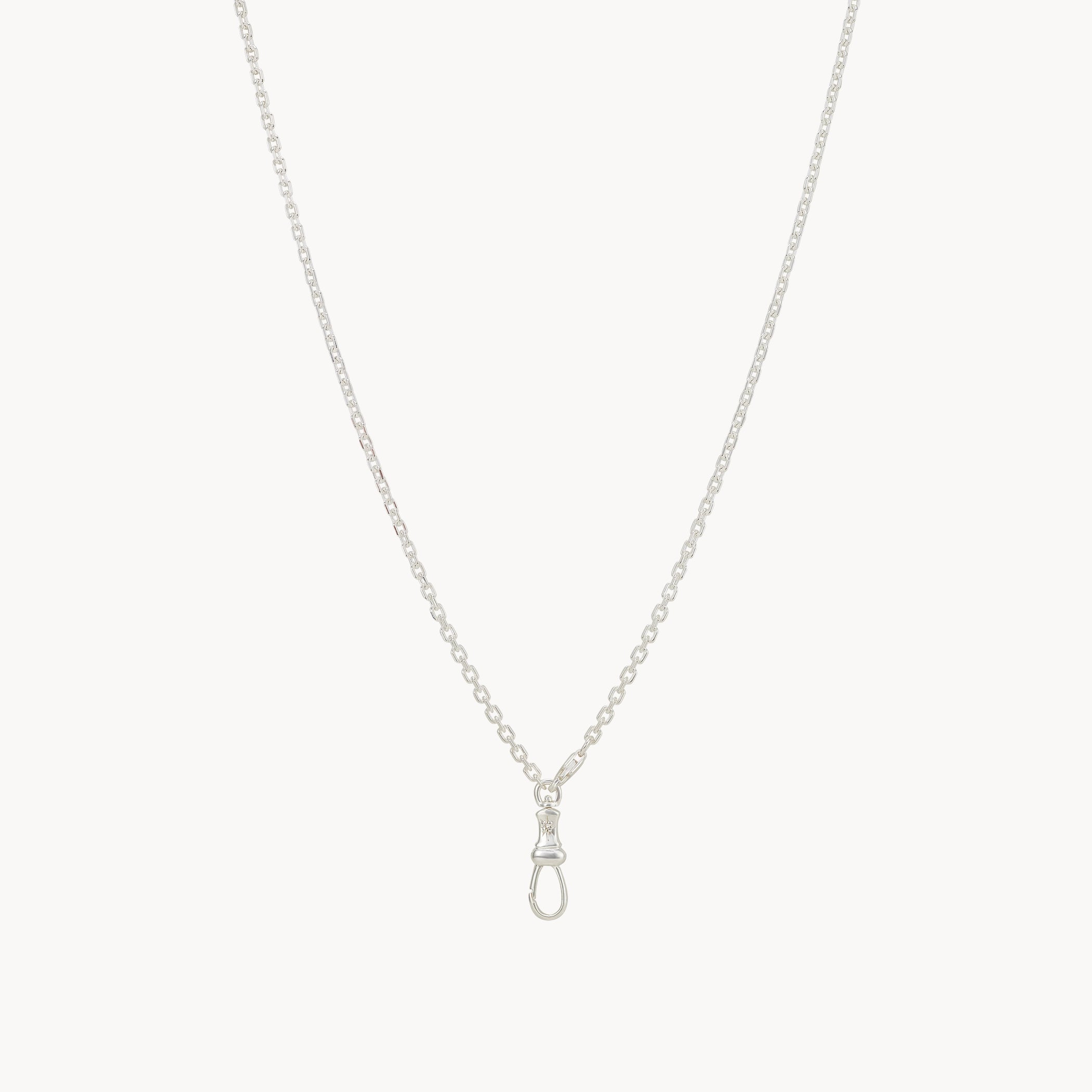 Magic Maker Charm Collector Clasp Necklace - Sterling Silver with Diamonds | Elegant Jewelry for Women, Gift for Her, Birthday & Anniversary Present