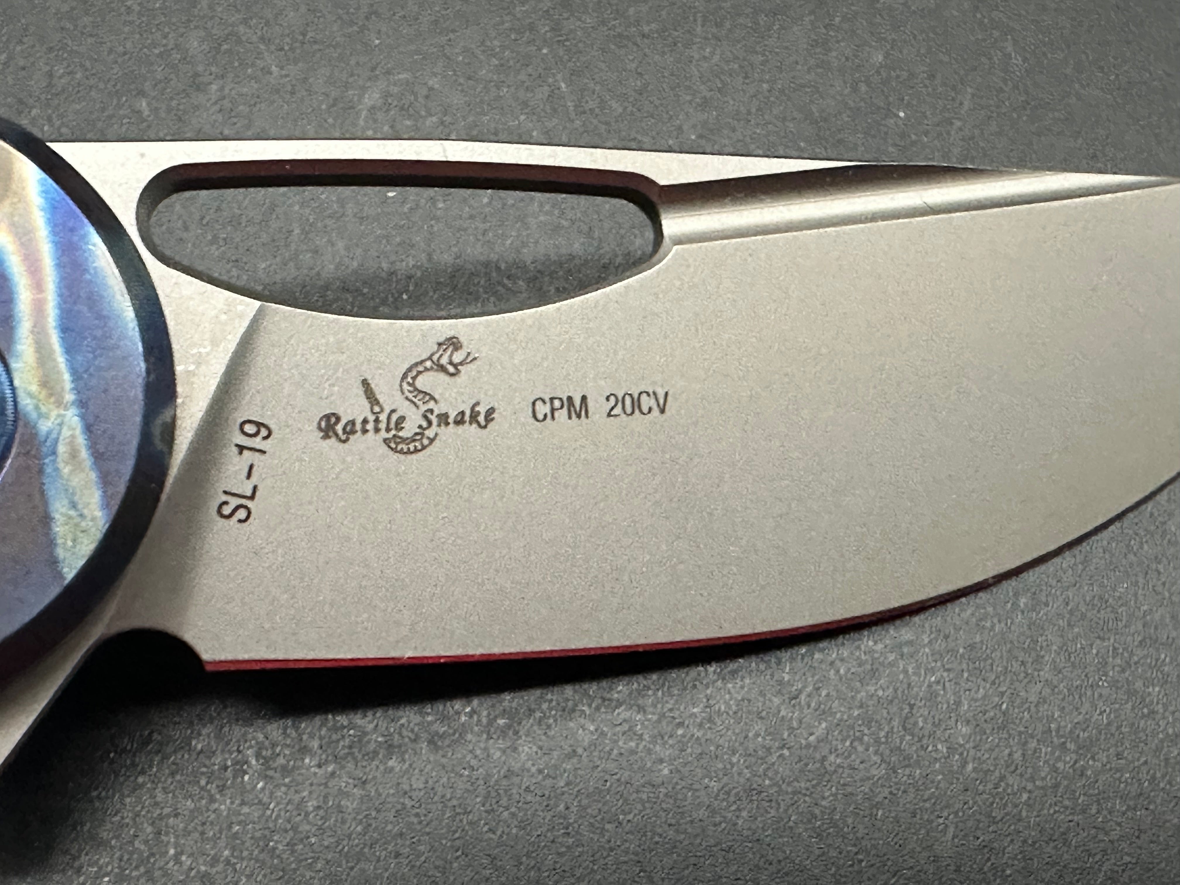 Sixleaf SL 19 Fire Pocket Knife - 20CV Blade & TC4 Titanium Handle - EDC Folding Knife for Camping, Hiking and Outdoor Survival