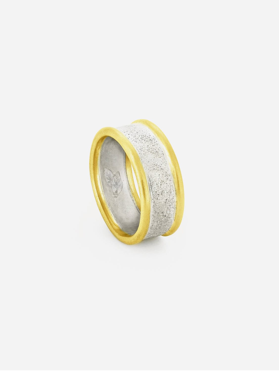 18K Gold & Sterling Silver Impact Wedding Ring for Men & Women – Elegant & Durable Couple Bands for Engagement, Anniversary, and Everyday Wear