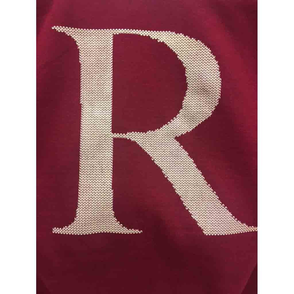 VictoryStore Men's R Logo Crewneck Sweatshirt - Soft Cotton Pullover Hoodie in Cardinal Red | Casual Streetwear for Everyday Wear & Gym Outfits